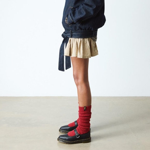 Dr. Martens Elphie Black Virginia Leather Mary Jane Shoes Chunky Ballet Flat 10 - Picture 11 of 12